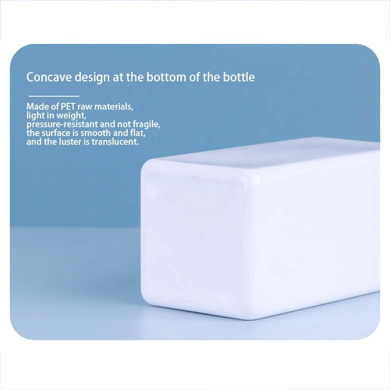 Amber/white /green Pet Square Liquid Soap Dispenser Foaming face wash Bottle Cleanser white Foam Pump 500ml  for shampoo