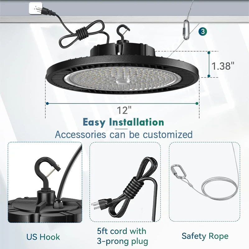 Industrial Highbay Lighting 100W 150W 200W 300W Workshop Led High Bay Light