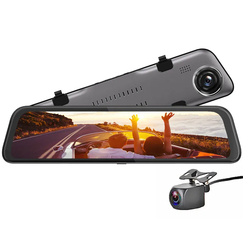 
 Maustor 2k Dash экшн-камера Dvr (устройство цифровой записи) 12 дюймов 1440P автомобильный 1440P 64G сим-карту, 170 широкоугольный объектив HD ночное Virsion регистратор g-сенсором приборной панели Dash Cam  