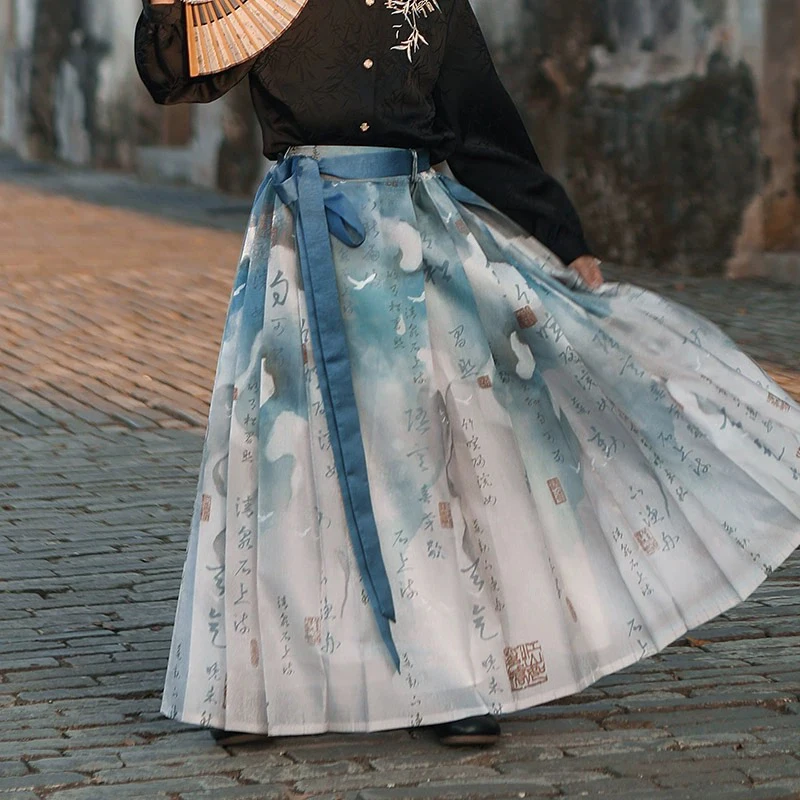 Girls Hanfu Winter Red Midi Dress Chinese Traditional Clothing For Children Kids Princess Dresses Elegent Costume