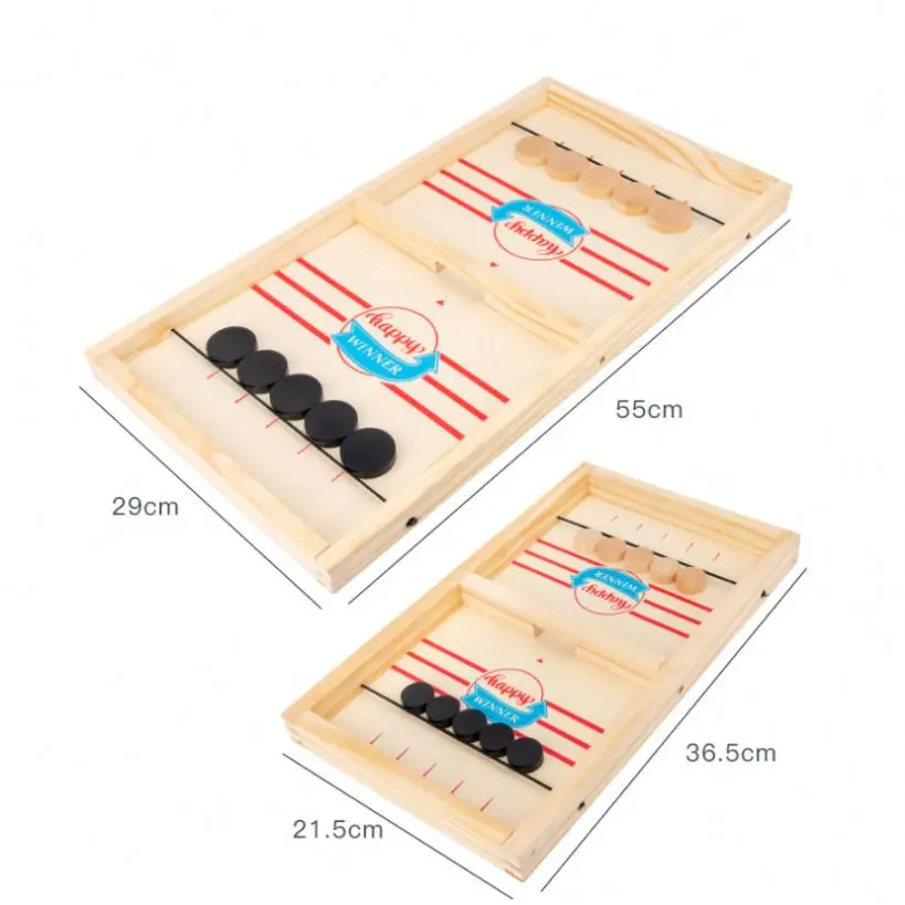 Fast Slingshot Table Bouncing  Hockey Party Winner Board Game wooden hockey game