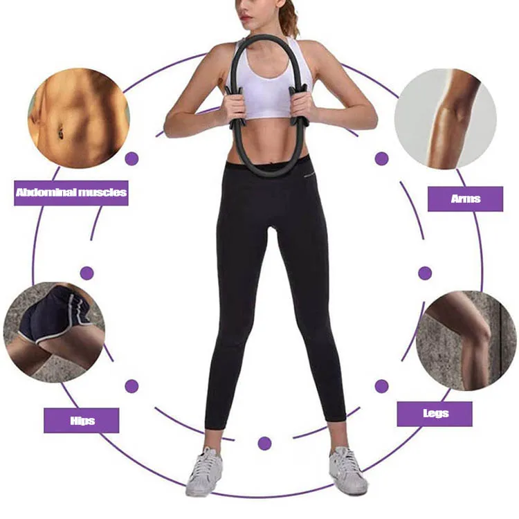 Double Handle Exercise Yoga Ring Weight Loss Body Toning Magic Exercise Circle Burn Fat Sport Fitness Yoga Pilates Ring