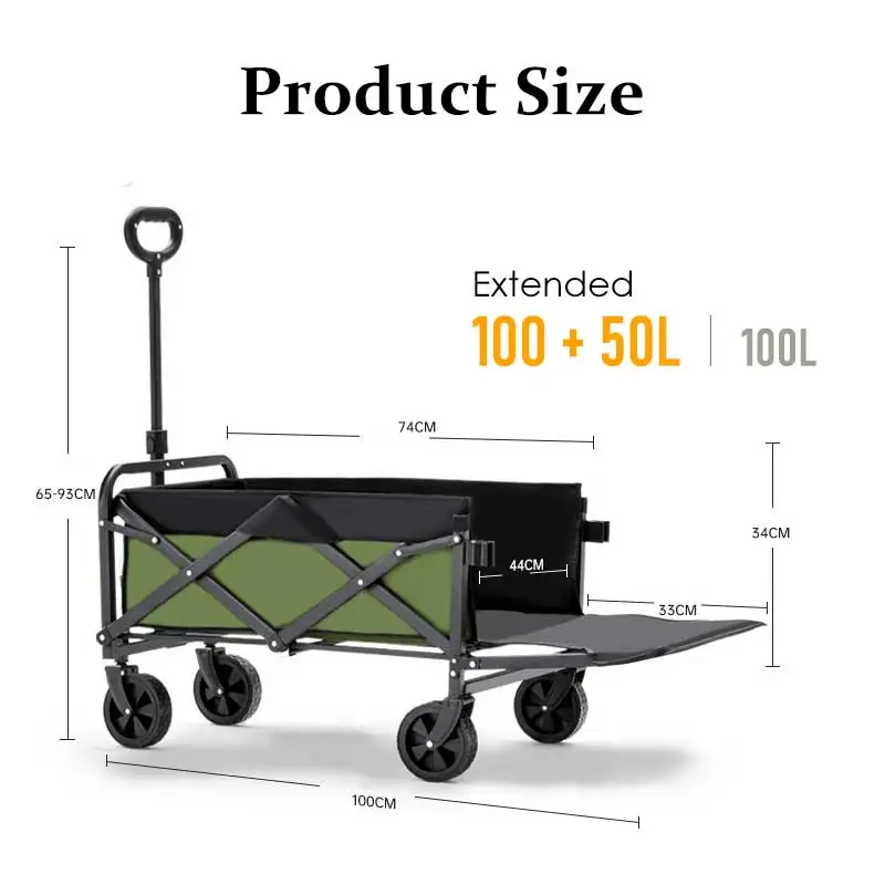 Outdoor Garden Beach Camping Hand Carts Trolley Cart Collapsible Foldable Folding  Wagon Cart  Camping Wagon
