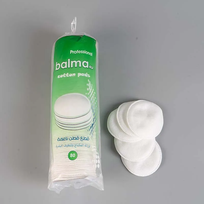 100Pcs  Cosmetic Facial Soft Custom Logo Cotton Pads Round Cotton Makeup Clean Pads