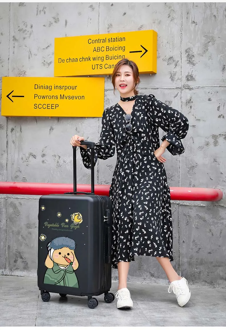 beauty suitcase 3 pcs cheap trolley luggage with retractable wheel fashion trolley shopping bags multi color travelling suitcase