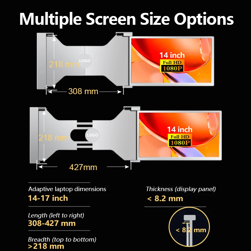 2024 new model cheap price dual monitor with 14 inch for laptop extension screen
