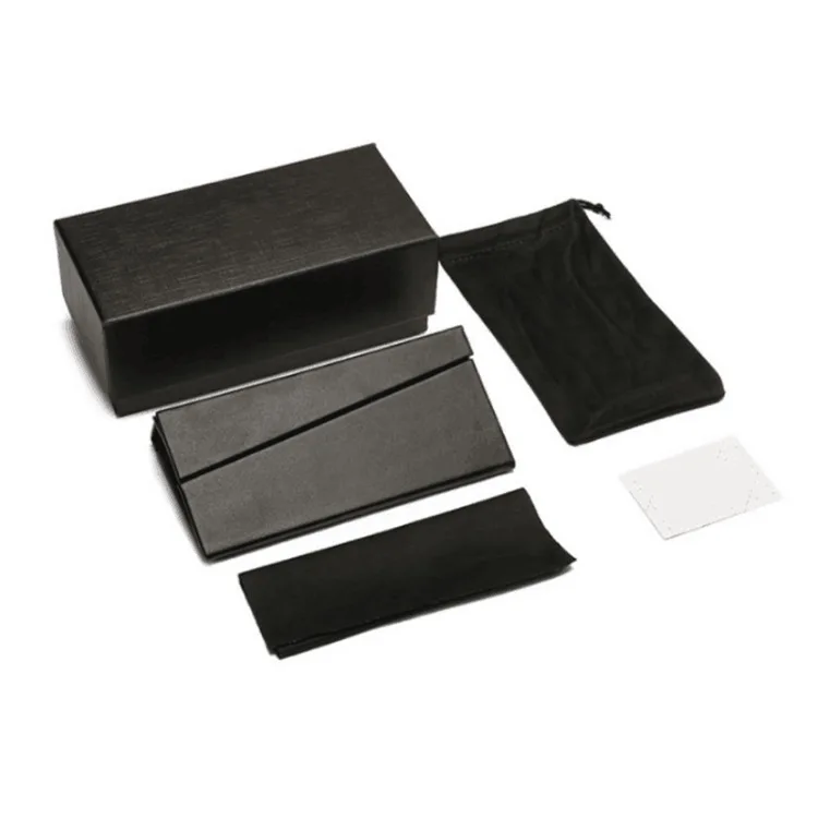 Original logo designer brand sunglasses case flat light glasses case counter sunglasses gift box custom logo