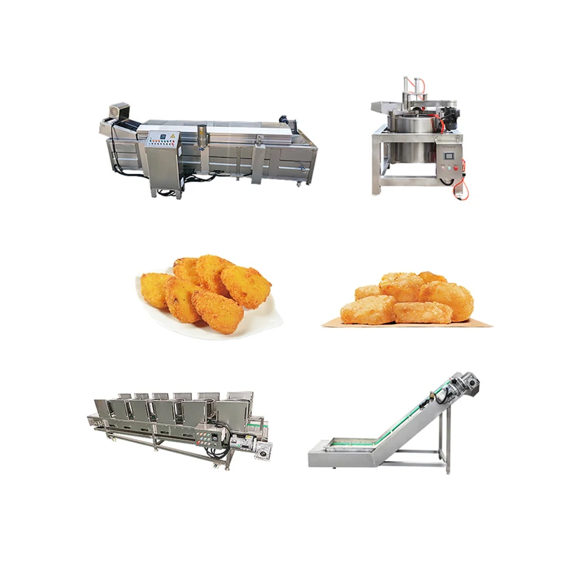automatic french fries kfc frying machine chicken nuggets frying line
