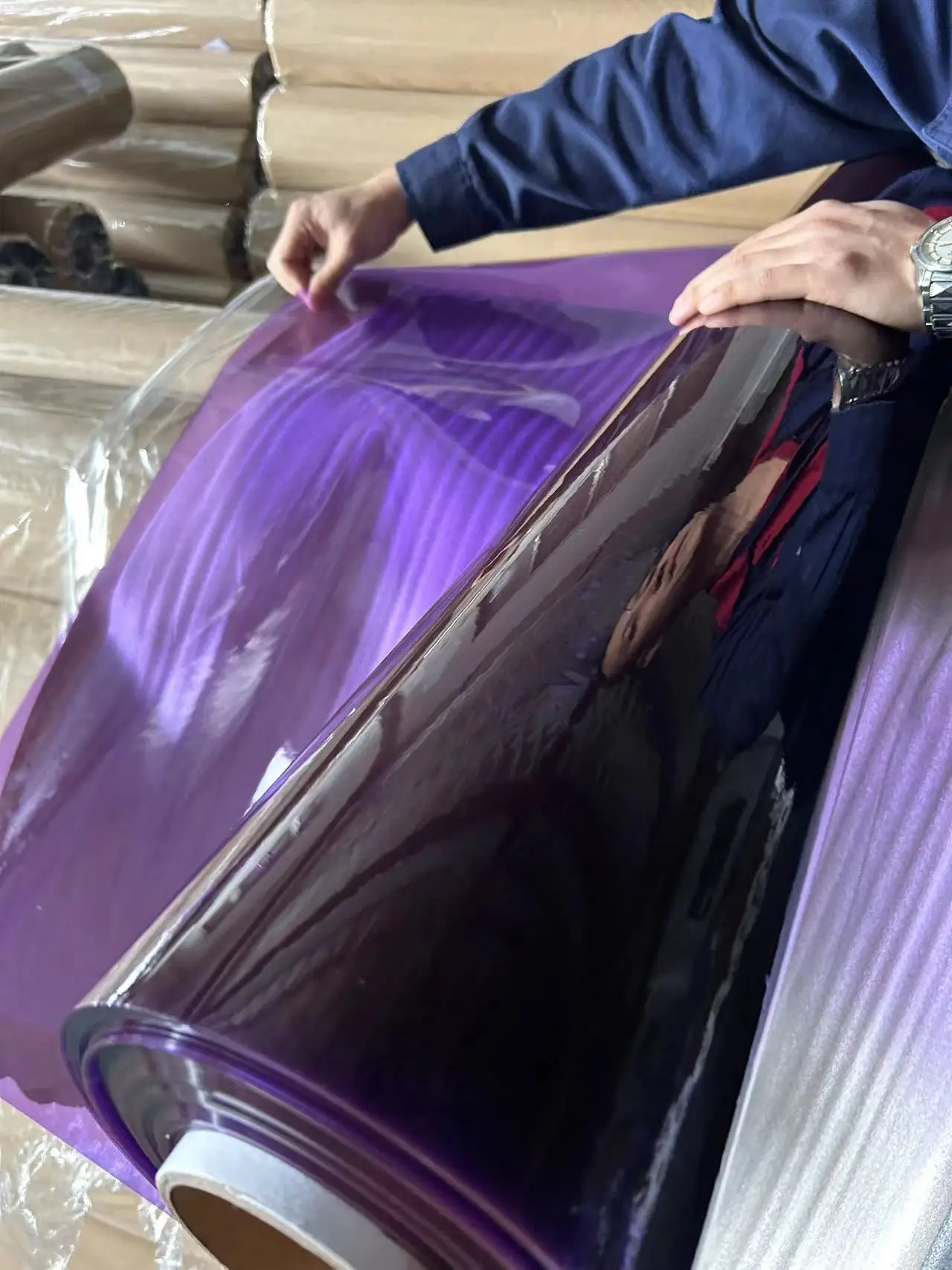Factory Custom clear colorful film Transparent Pvc Plastic Rolls Clear Pvc Film clear vinyl roll