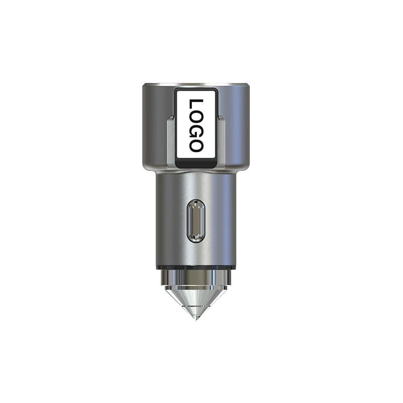 Top Sales Dongguan Manufacturers Customized Mobile Phone Accessory 5V 2.4A Dual LED USB Zinc alloy Car Charger