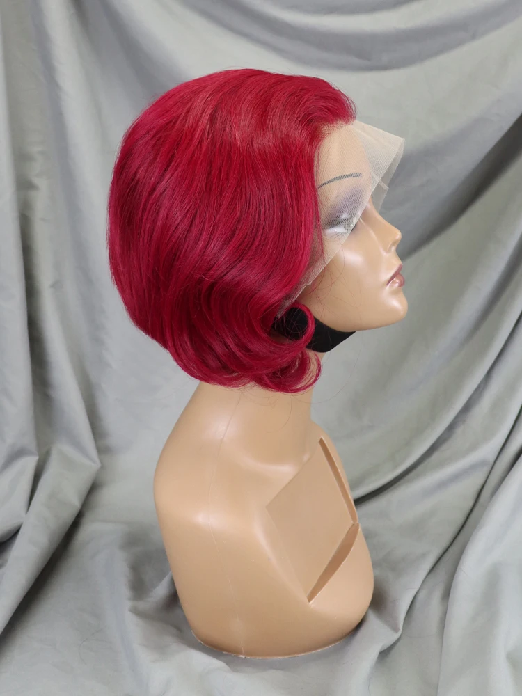 High Quality Bounce Frontal Wig 4/30 Highlight Color Short Bob Cut 13x4 Lace Front Wig Vendor List Human Hair Pixie Wigs