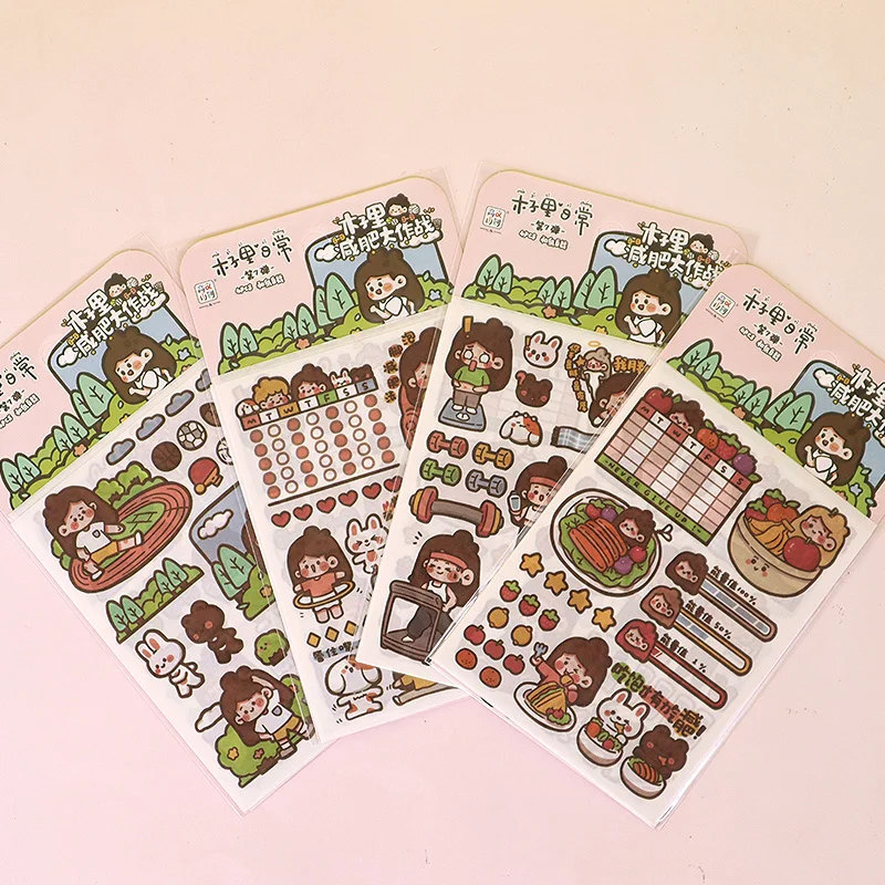High quality and paper cartoon stickers are easy to paste and can be used to decorate books and furniture
