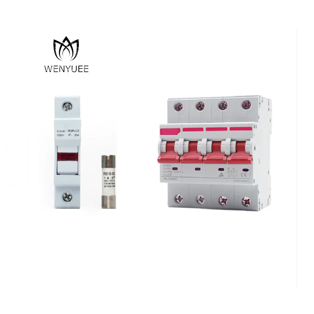 6A DC Circuit Breaker 2 Pole 6-63A Miniature circuit breaker Solar PV MCB  800V 1000V electrical circuit breakers