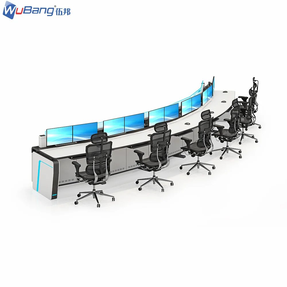 Project Custom Manufacture Operator Console Desk Provide One Stop Custom Solution Control Room Furniture /Console