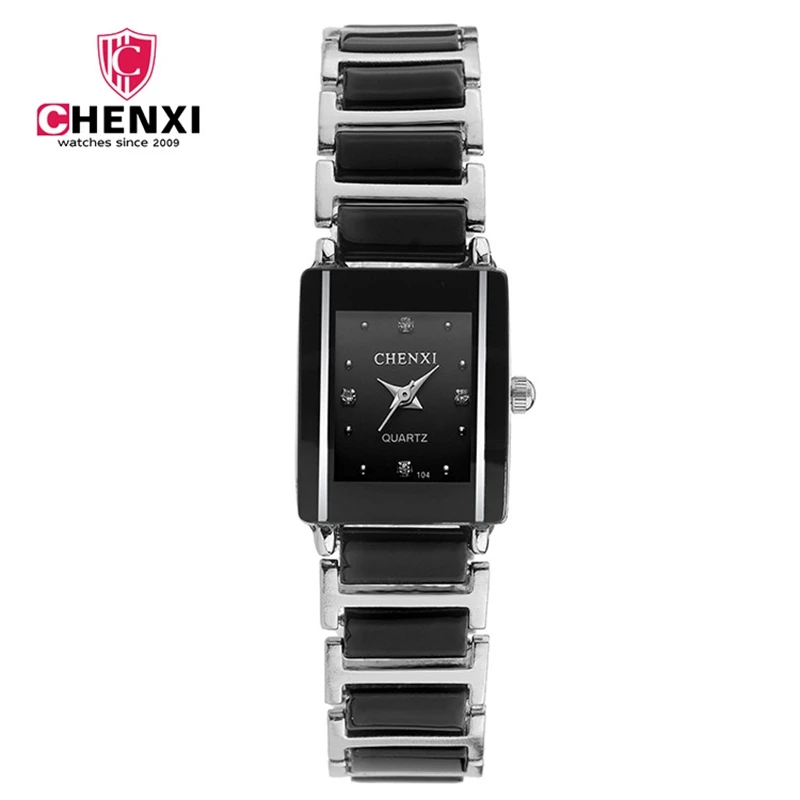 CHENXI Couple Watch Ceramic Quartz Watches Men Ladies Top Brand Luxury Famous Wrist Male Clock For Gift Relogio Masculino 104a