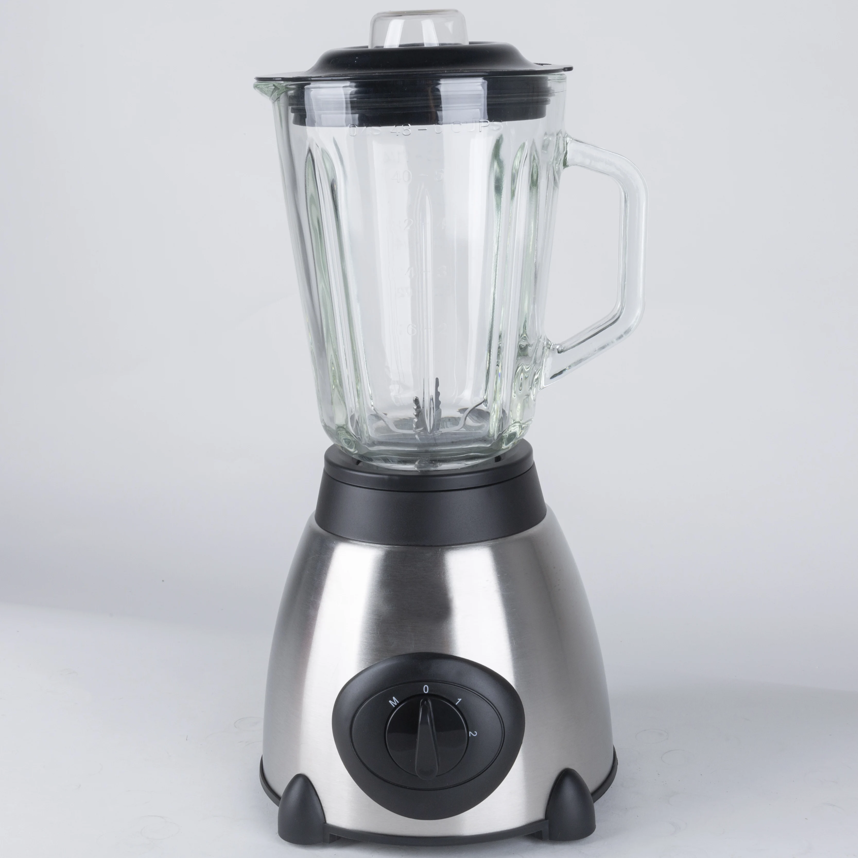 2 Speeds 600W 2 In 1 Stainless Body 1.5L Glass Jar Electric Powerful Ice Crushing Blender