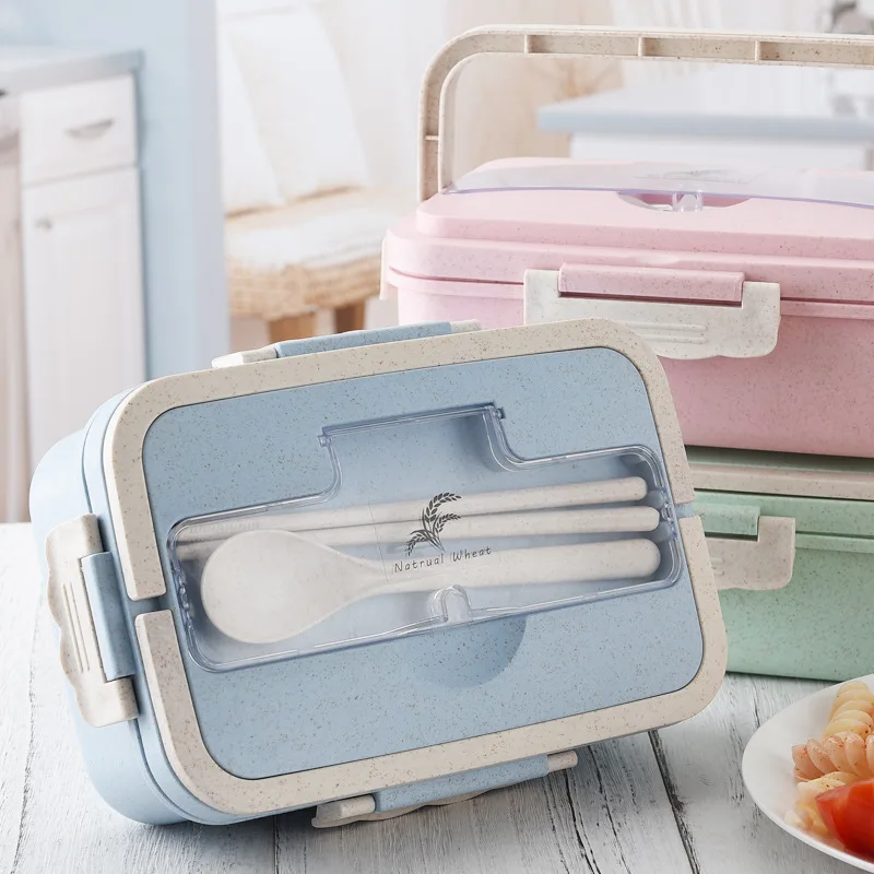 Food Grade Lunch Box 4 Compartment BPA Free Plastic Food Storage Container