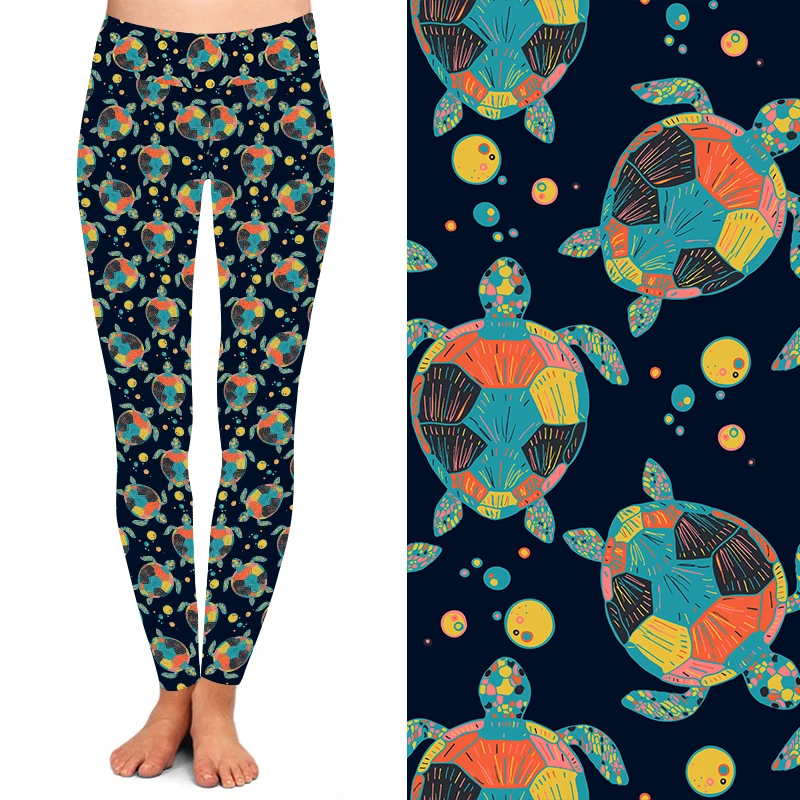 2023 Newest buttery soft Australia 3/4 length capri tortoise water turtle leggings