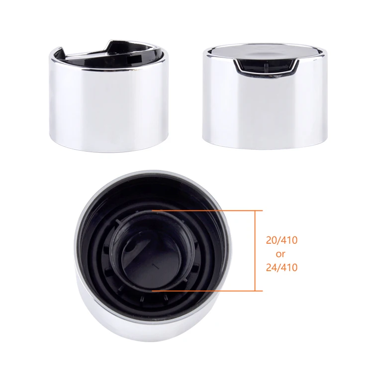 Wholesale gold aluminum disc top cap screw bottle cap for cosmetic packaging