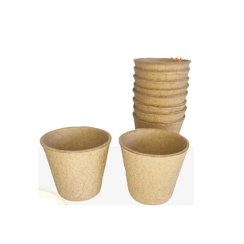 FP029 Biodegradable transplanter pulp paper flower plant peat pots tray planting pots for seedling prices wholesale