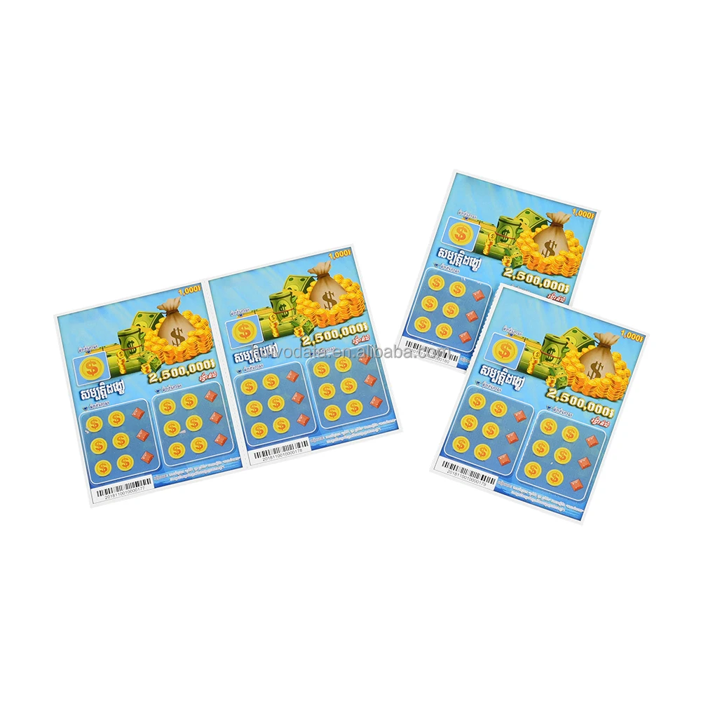 Custom Scratch Tickets Professional Lottery Cards Printing Customized Full Color Print Lottery Scratch Cards