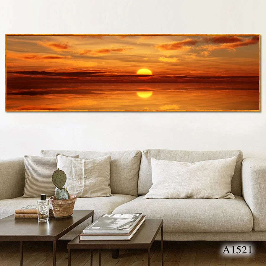 Acrylic Sheet With UV Sea Sun Rise Stained Glass for Acrylic Panel Pattern Printing Custom Display Wall Mount Art Print