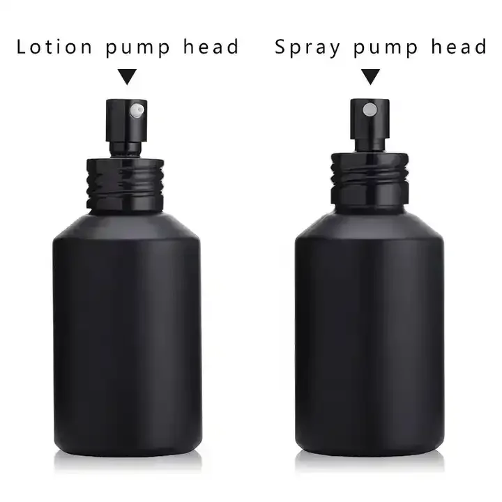 Slant Shoulder 15ml 30ml 60ml 100ml 120ml Frosted Black With Aluminum Fine Mist Spray Cap Glass Bottle Atomizer For Perfume