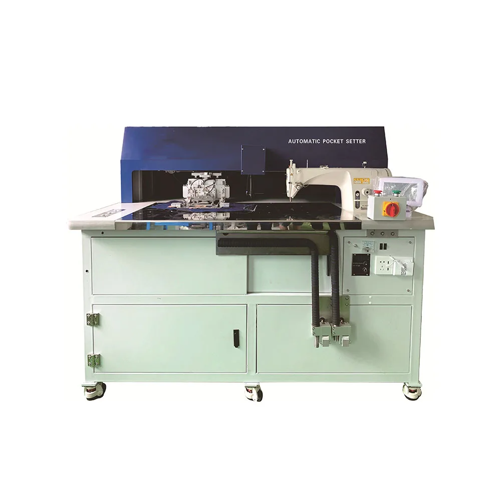 Computerized directly drive single needle industrial machine for different fabric pocket setting machine