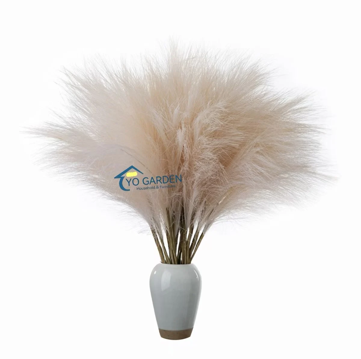 INS Reed Simulation Flower Faux Pampas Grass Floral Large Artificial Vase Filler Home Decoration Wedding Table Centerpieces