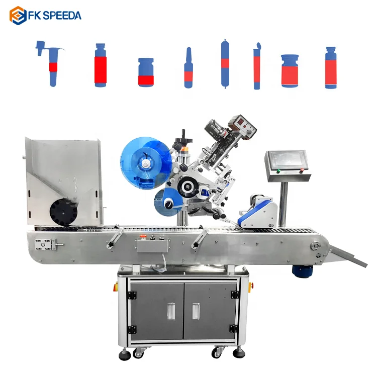 Automatic jumbo sausage candle roll tube labeling machine