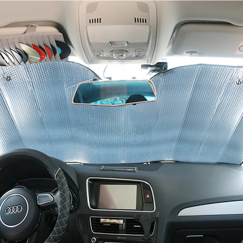 Hot Sale Car Windshield Sunshade Umbrella PE Car Front Windshield Sun Visor Uv Protection With Sucker