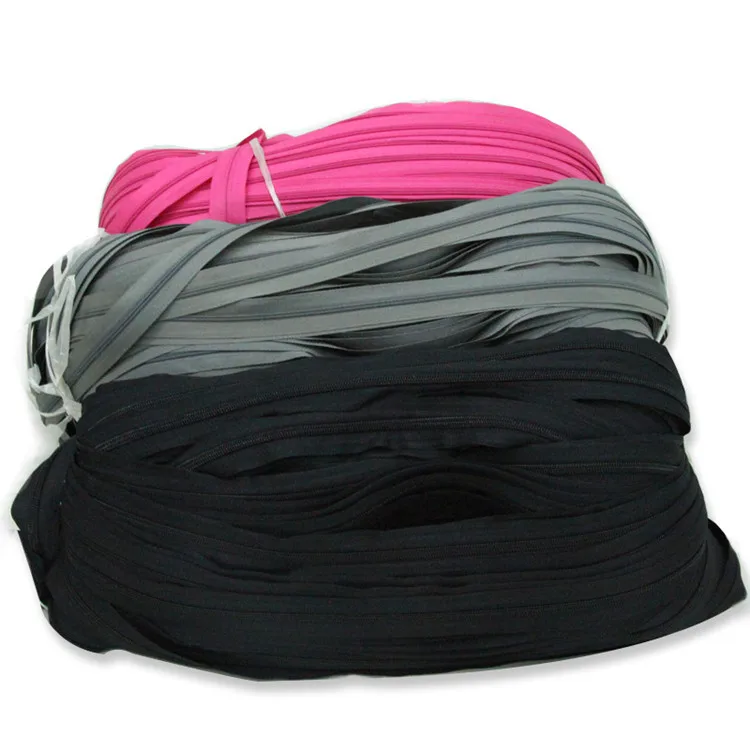 Высококачественные нейлоновые рулоны на молнии с длинной цепочкой № 3 5 8 10