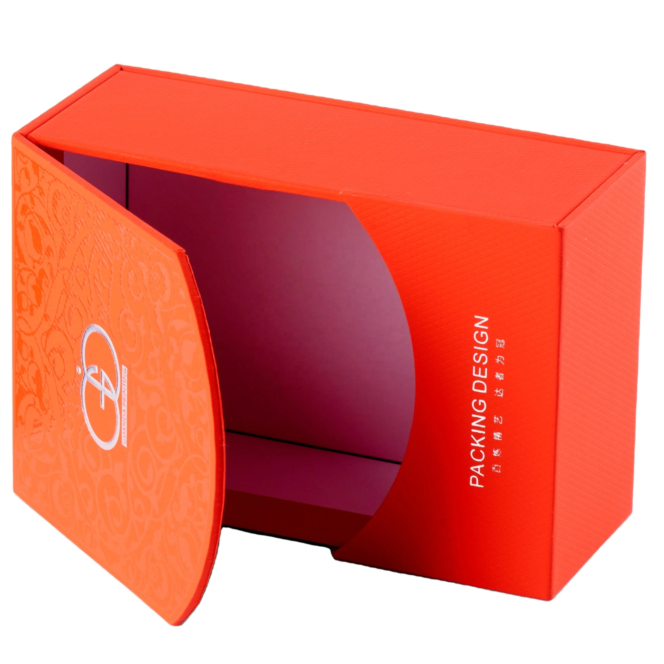 Luxury Orange Perfume Gift Box Customized Cosmetic Packaging Box For Bottles Perfume Gift Box Packaging