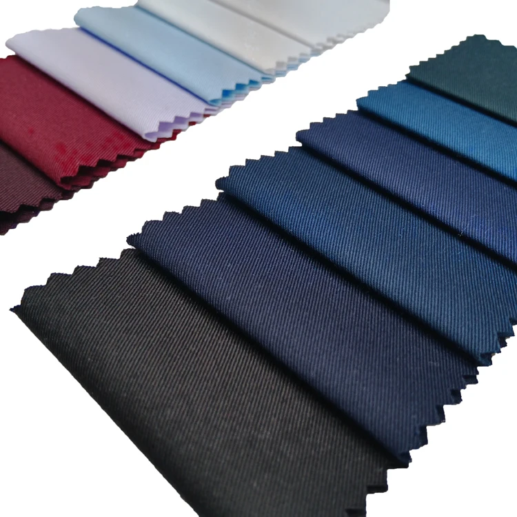 ready goods Colours woven twill breathable soft bamboo polyester spandex fabric