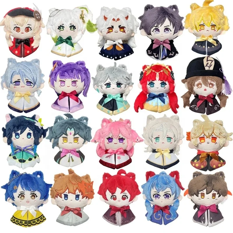 21 Style 12CM Toy Raiden Shogun Xiao Zhongli Yae Miko Klee Ganyu Genshin Impact Plush Doll Stuffed Toys Pendant