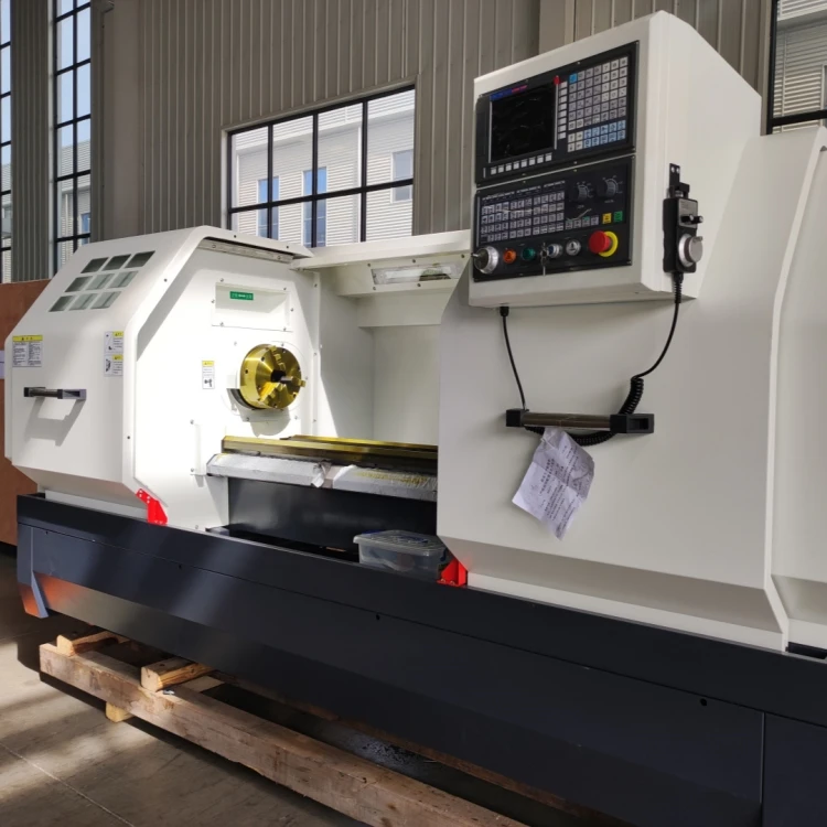 Heavy duty cnc lathe machine horizontal lathe with 2 axis for metal steel cutting