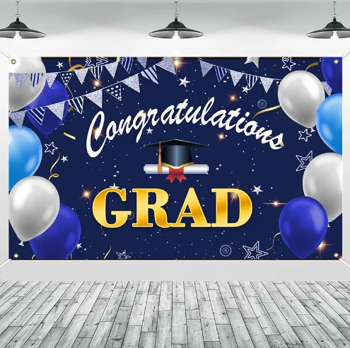 Custom 3x5 ft poly CONGRATULATIONS GRADUATION Congrats Grad Flag Banner