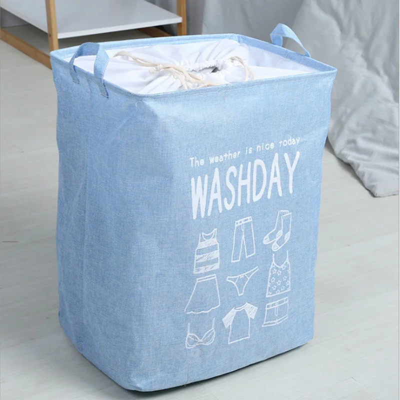 wholesale cheap foldable  large capacity Cotton and hemp fabric clothes dirty laundry basket storage baskets bins