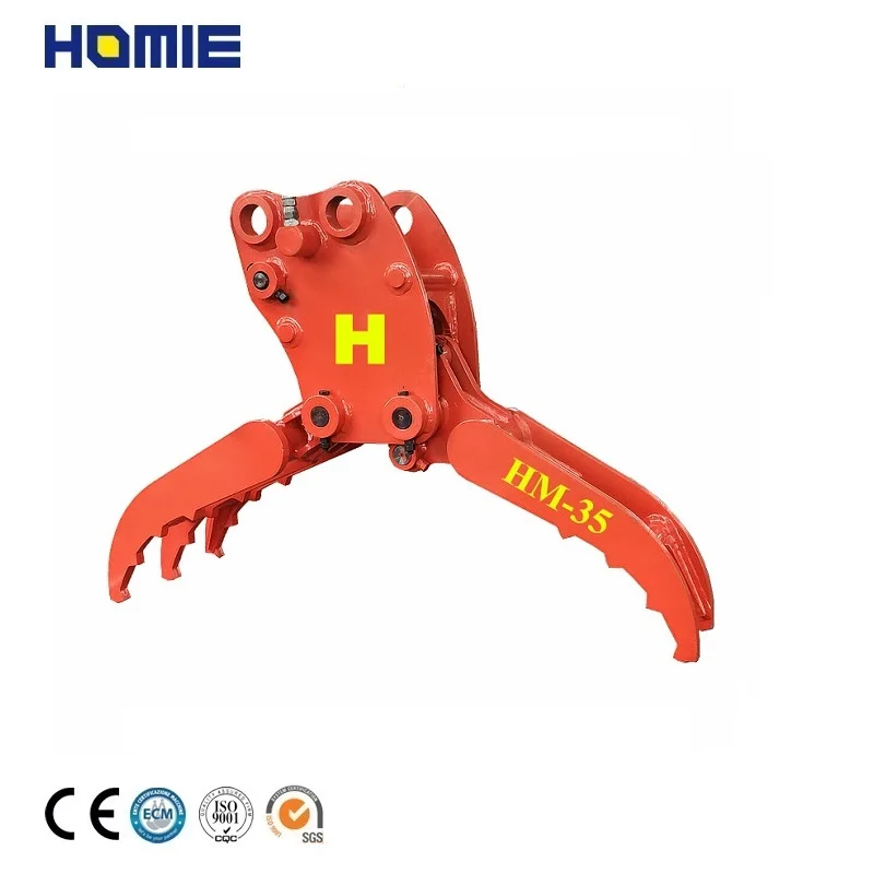 Multifunction Excavator Hydraulic Grab with Single Cylinder Stone Grapple