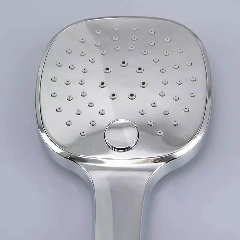 YS31127 Chimei 757 ABS and POM Button Switch Easy Clean TPR nozzles Chrome Plated bathroom Hand held Shower