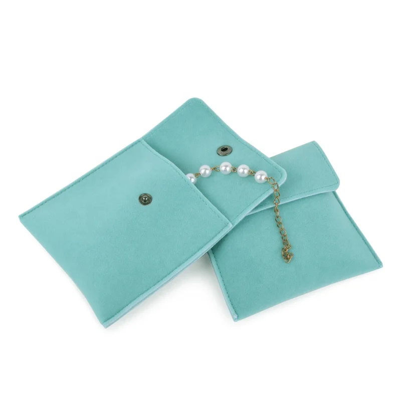 
Factory direct sale velvet custom logo and color jewelry box packaging pouches 