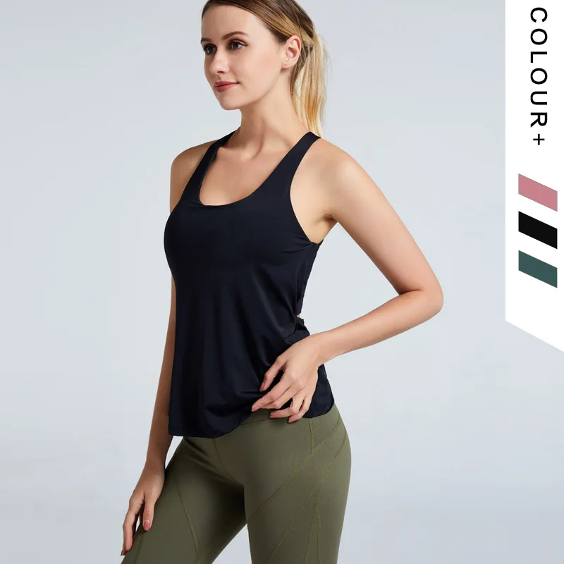 Spot wholesale 50pcs OEM Solid Yoga Padded Tops Soft Activewear Wholesale Fashion Sports Wear Yoga Breathable for Women