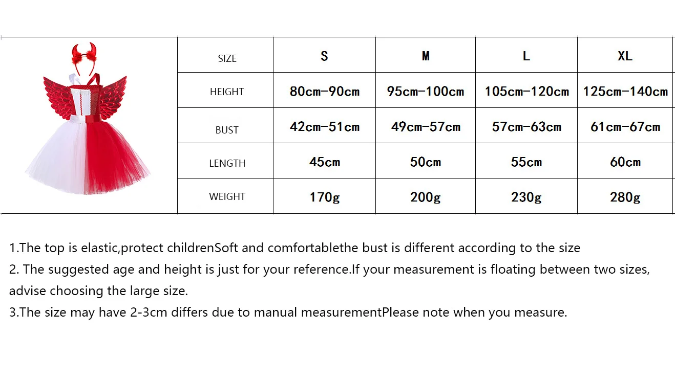 Halloween Red Swan Dress Girl Dance Performance Tutu Skirt Little Devil Cosplay Costume