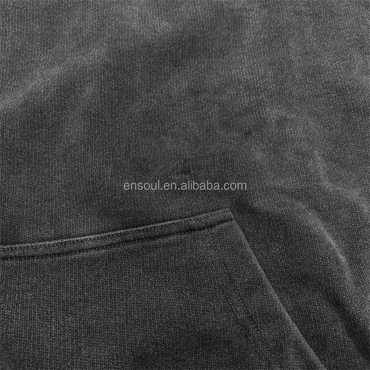 Wholesale Bulk Heavyweight Heavy Unisex High Quality Anti-Shrink Vintage Washed 500 Gsm Cotton Blank Plain Hoodies