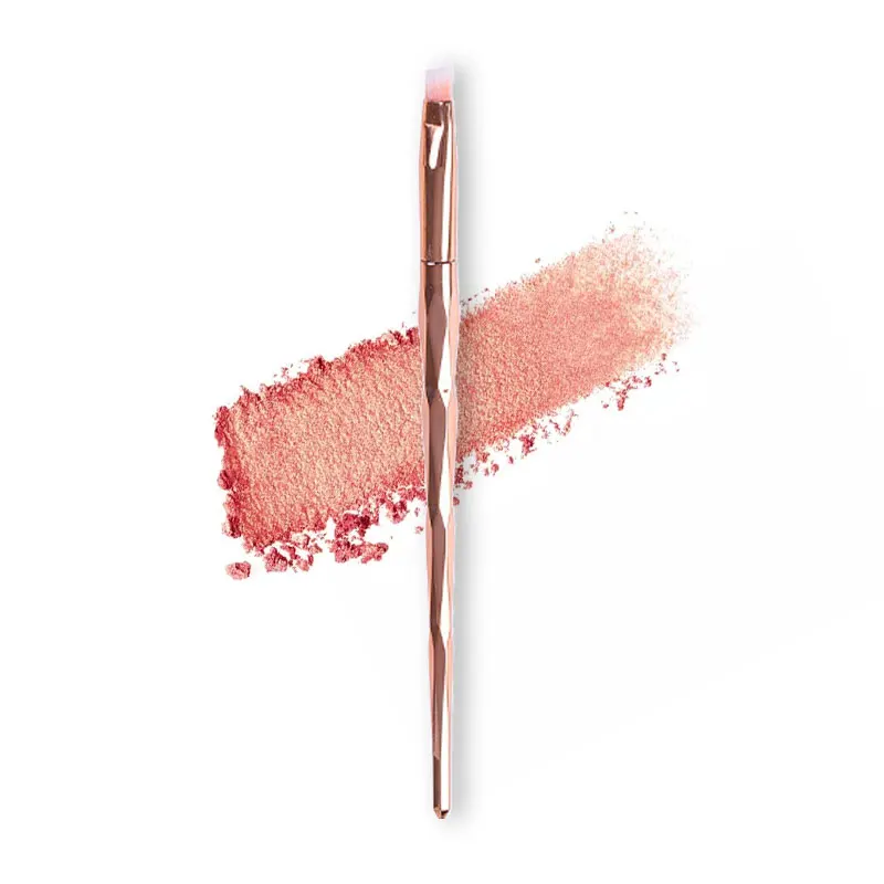 Super soft makeup brush travel case , sparkle makeup brush cheap , print logo makeup brushes gold luxe