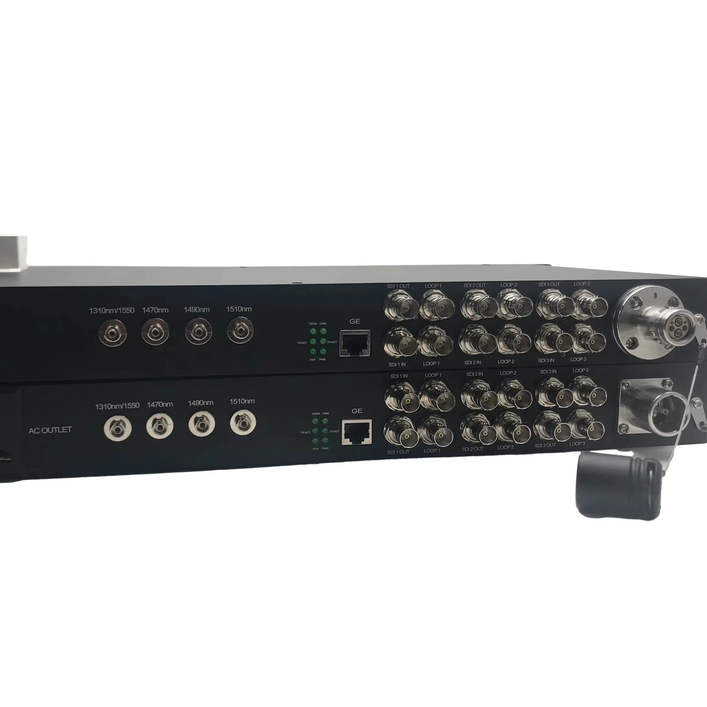Fiber Optic Equipment sdi video with xlr audio transmitter and receiver