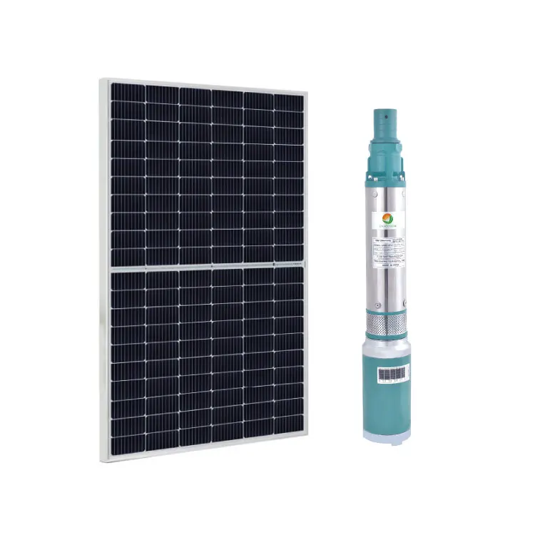 3 Inch 300W 36V Plastic Impeller Brush Solar Water Pump Solar Powered  Brush Submersible Solar Pump for Deep Well