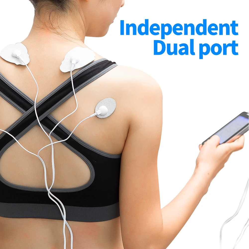 TENS Unit EMS Muscle Stimulator with Touch Screen 2 Channels 24 Modes TENS Machine