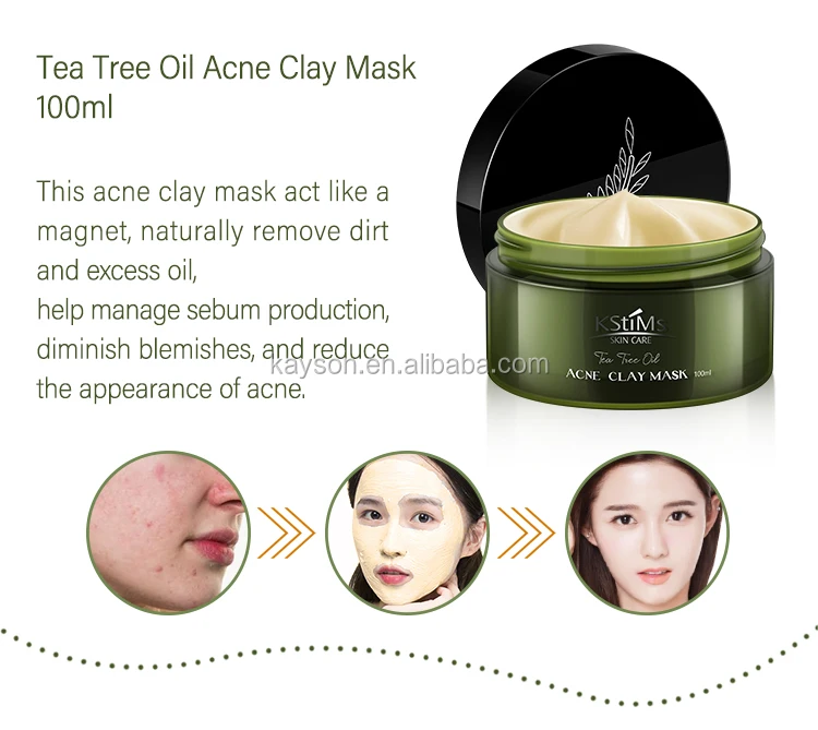 Natural Indian Organic Clay and Pure Dead Sea Mud Cream with Vitamin C for Moisturizing Acne Blemish Skin Care on Face