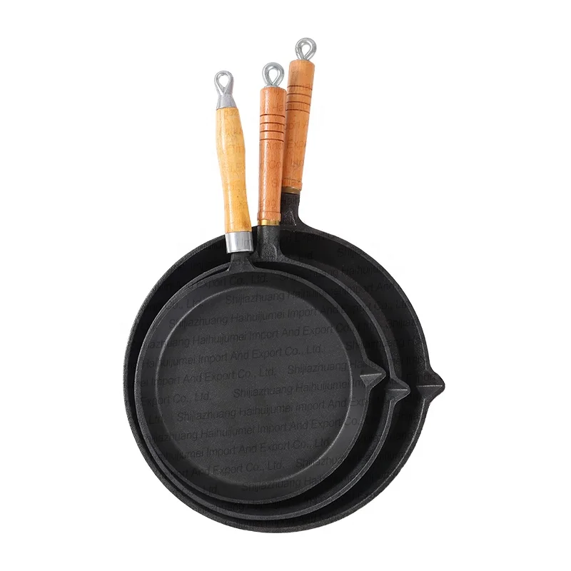 Cast Iron Non Stick Cookware Frying Pan Pre Seasoned Flat Griddle Pan